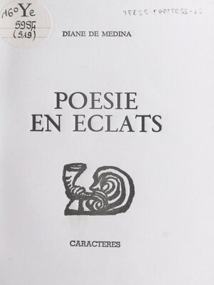 cover image of La poésie aux éclats